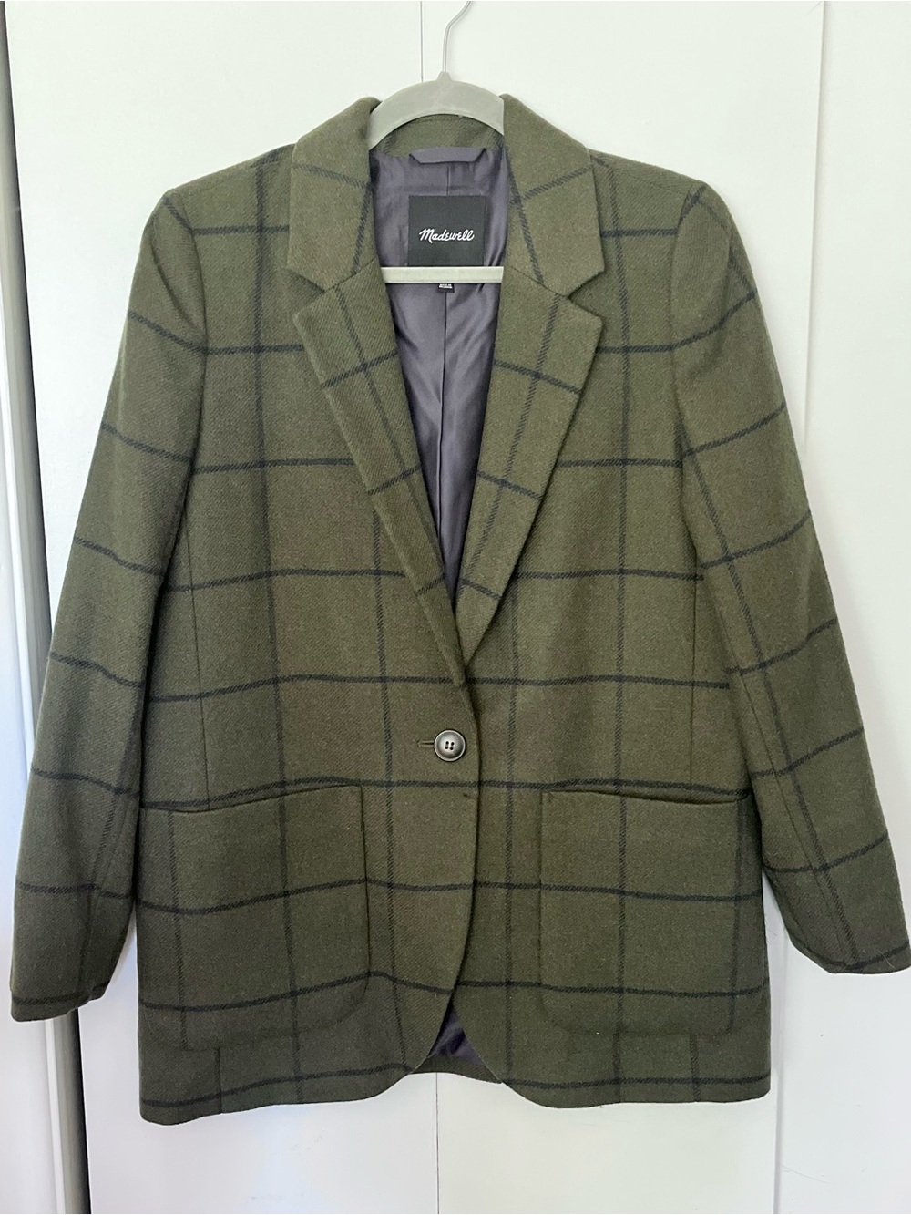 Madewell Larsen Blazer in Windowpane Size M